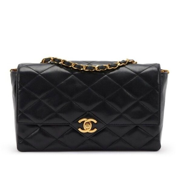 CHANEL Handbags - Authentic CHANEL 24K Vintage Classic Single Flap Bag Quilted Lambskin Chain Tote